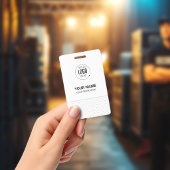 Vertikaler Mitarbeiter-ID-Ausweis | QR-Code-Name-A Ausweis