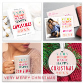 Frohe Weihnachten Moderne Typografie individuelle Kaffeetasse