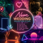 Romantischer Neon-Blumen-Hochzeitsbogen-Glanz Geschenkanhänger