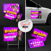 Lebhaftes Rosa- und Gelbafrikanisches Haarflechten Schürze