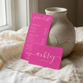 Girly Monogram Calligraphy Elegant Pink Notizblock