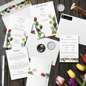 LQBTQ plus Tulips-Blume Save The Date