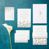 Wildflower Garden Wedding Reception Enclosure Card Begleitkarte (Personalisiere diese Kollektion eines unabhängigen Creators.)