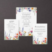Farbenfrohe Wildblumen Elegante Hochzeit Einladung (Personalisiere diese Kollektion eines unabhängigen Creators.)