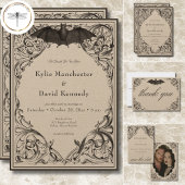 Viktorianisches Bat bis zum Tod Black & Tan Hochze Platzkarte