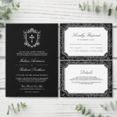 Victorian Black Catholic Wedding Save The Date (Personalisiere diese Kollektion eines unabhängigen Creators.)