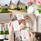 Botanisches Wappen mit floralen Flecken 3 Monogram Save The Date