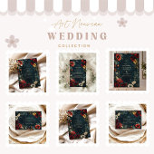 Viktorianische gotische Blumenhochzeit Einladung