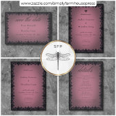 Viktorianische gotische Eisenkratzer-Hochzeit Dankeskarte