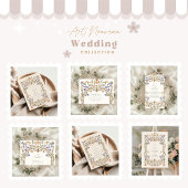 Viktorianische Verzierte Grace Floral Frame Weddin Dankeskarte