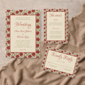 Elegante Rote Rose Blumenhochzeit RSVP Karte (Personalisiere diese Kollektion eines unabhängigen Creators.)