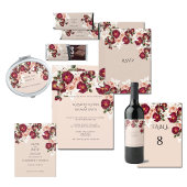 Schönes Rosa Roses White Lilies Wedding Papa Pappteller