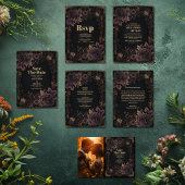 Viktorianische Königliche Gotische Hochzeit All In One Einladung