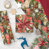 Viktorianisches Weihnachtsfest Geschenkpapier Set