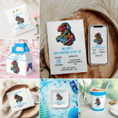 Videospiel Dinosaurier Gaming Geburtstagsparty Pappteller