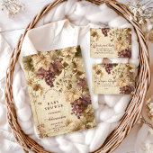 Vineyard Grape Floral Baby Shower Einladung