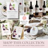 Vino Before Vows Bridal Shower Custom Favor Pappbecher