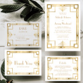 Deco Frame White Gold Wedding aus den 20er Jahren Tischnummer