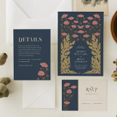 Vintages Jugendstil-Hochzeitsprogramm Programm