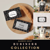 Vintage Barbershop Tools Pattern Dankeskarte