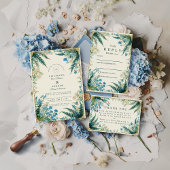 Vintage Bluebell Botanical Wedding Dankeskarte