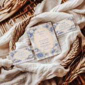 Vintage Blueberry Blossom Bridal Shower Dankeskarte