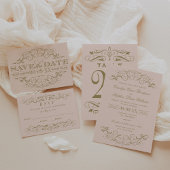 Vintag Blush Antique Geblüht Save the Date Magnet