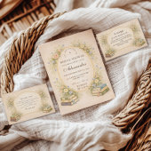 Vintage Bookstack Garden Bridal Shower Dankeskarte