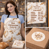 Elegant Artisan Bakery Branding Visitenkarte