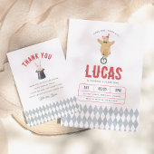 Vintage Circus Bunny Boy Birthday Party Geschenkschachtel