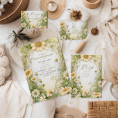 Vintag Daisy Wedding Art Nouveau Save The Date