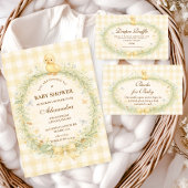 Vintage Duckling Floral Diapper Raffle Begleitkarte