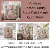 Vintage-Osterhase-Faux-Patchwork-Quilt-Druck Schürze