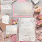 Vintage Pearl Romance Wedding Programm