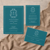 Elegant Tale Blue Photo Wedding Save the Date Postkarte (Personalisiere diese Kollektion eines unabhängigen Creators.)