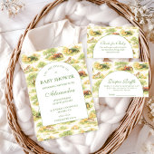 Vintage Farm Tractor Countryside Baby Shower Serviette