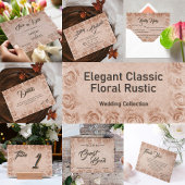 Eleganter klassischer floraler Rustikaler Hochzeit Save The Date