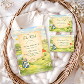 Vintage Golf Storybook Diapper Raffle Begleitkarte