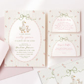 Vintage Goose Baby Shower Invitation Einladung