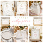 Vintage-Gans-Babyshower-Karten & Geschenke Schild