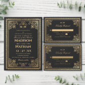Vintag Gothic Gold Viktorianisch Wedding RSVP (Personalisiere diese Kollektion eines unabhängigen Creators.)
