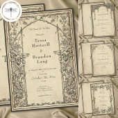 Vintage Gothic Medieval Gargoyle Parchment Wedding Einladung