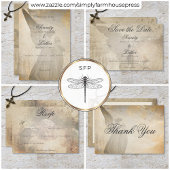 Vintag Gothic Stone Angel Wedding Save The Date