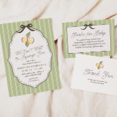 Vintage Grüne Zitrone Baby Shower  Serviette