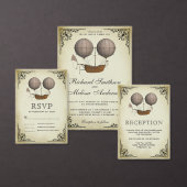 Vintage Luftschifffahrt Heißluftballon Hochzeit Tischnummer (Personalisiere diese Kollektion eines unabhängigen Creators.)