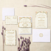 Luxury Vintage Ivory Ballroom Wedding Invite Einladung (Personalisiere diese Kollektion eines unabhängigen Creators.)