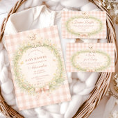 Vintage Lamb Floral Diapper Raffle Begleitkarte