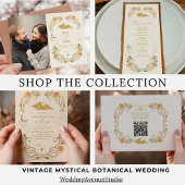 Vintage mystische botanische Hochzeit All In One Einladung