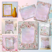 Vintage Péwinkle Peony Wedding Folieneinladung