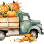 Vintager Lieferwagen Kürbiskins Kinderdusche Wimpelkette